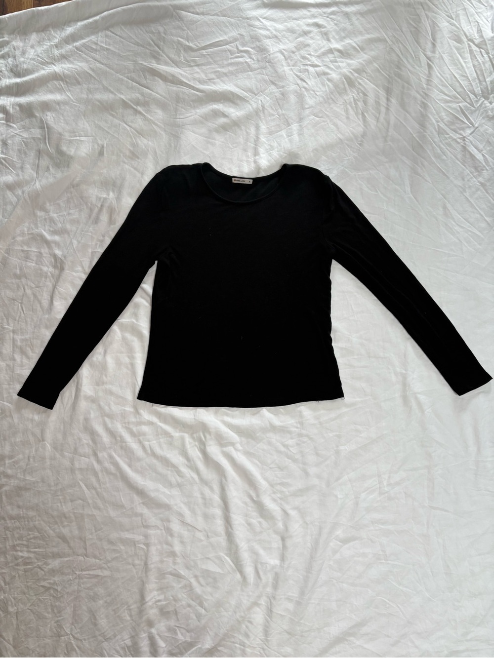 Marine Layer Black Long-Sleeve Crewneck Tee